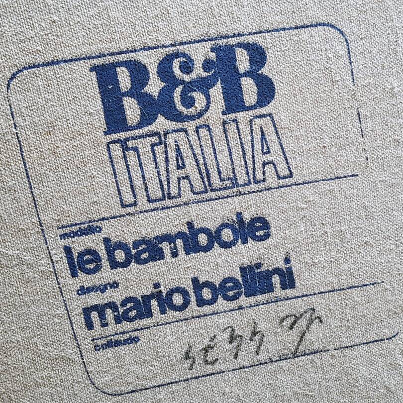 Canapé Bambole en cuir Mario Bellini pour B&B Italia 1977