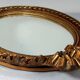 Oval mirror with antique Louis XVI style frame, original gilded stucco wood, 58x40 cm