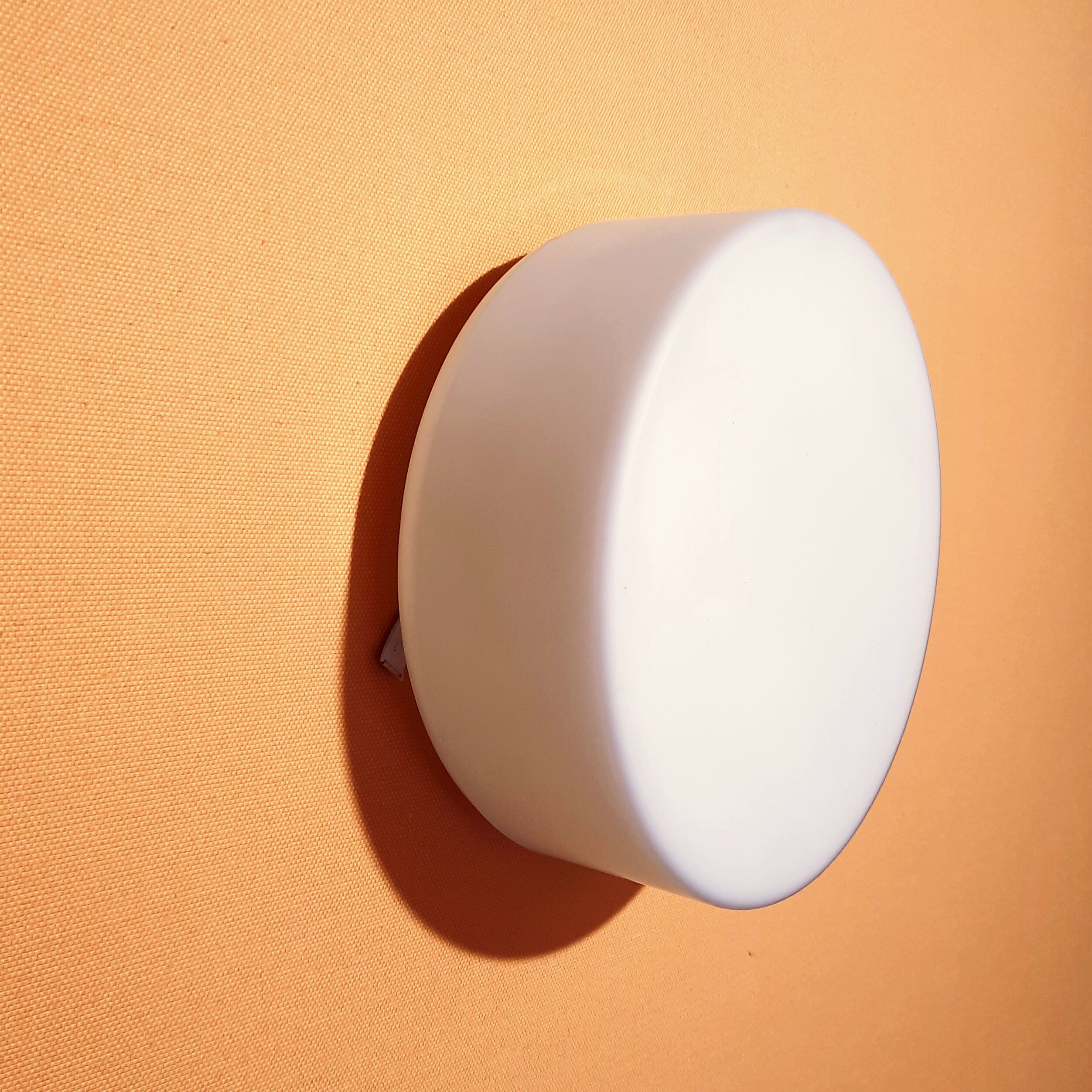 Italian ceiling lamp opaline cylinder Circa 1980