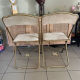 Set of 2 Vintage Folding Opera Chairs