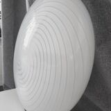 Luminaire à encastrer en verre de Murano blanc tourbillonnant