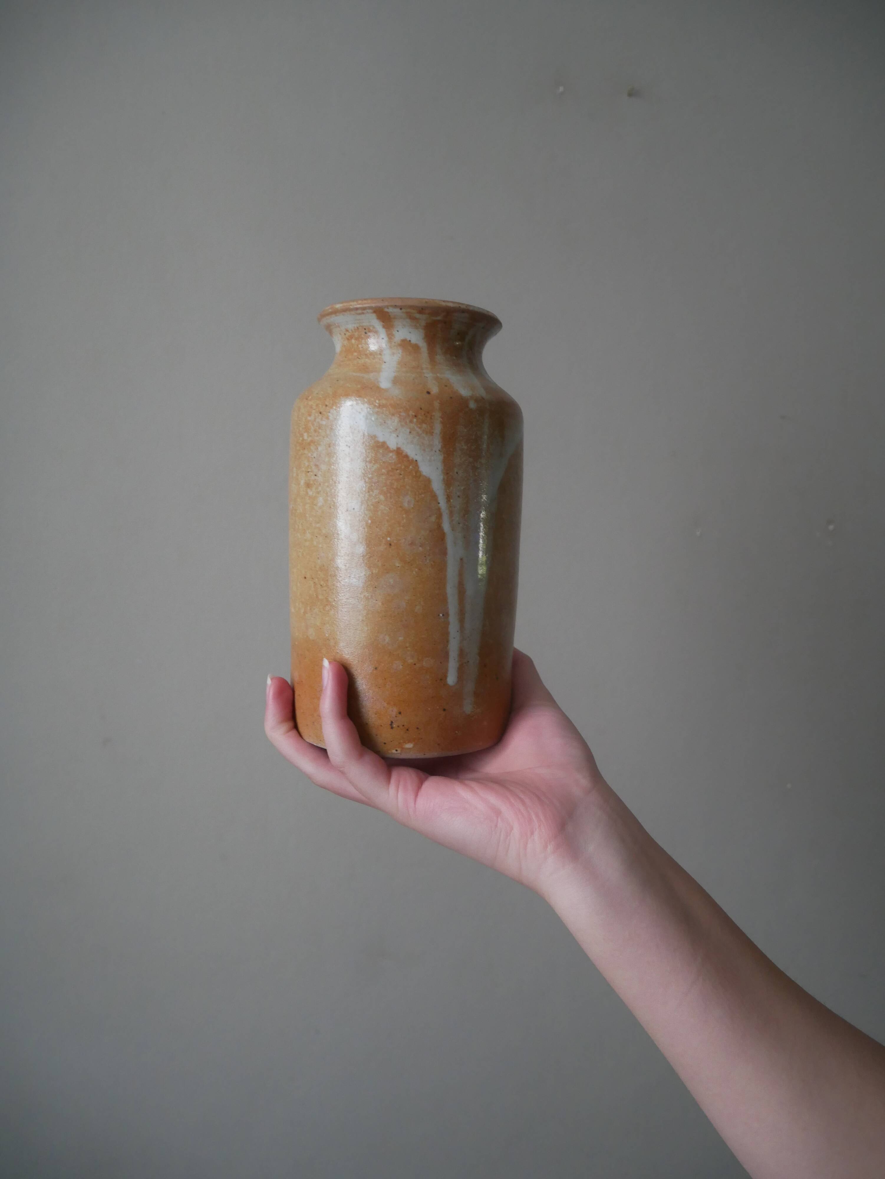 vintage stoneware vase ceramic handmade pottery decoration scandinavian countryside bohemian