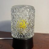 Ceiling light transformed into a table lamp with new electricity