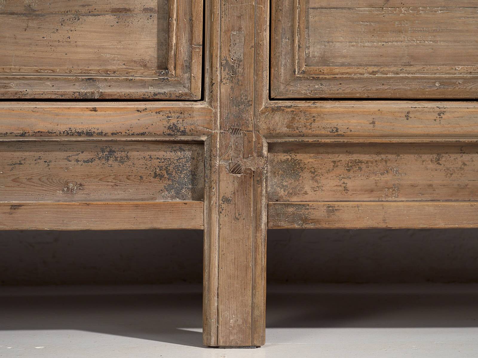 Small antique sideboard with grey patina (circa 1900) #80