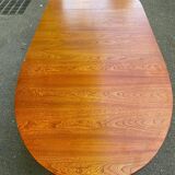 Table scandinave ovale extensible Baumann teck 240cm 1980