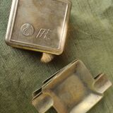Set of 5 brass ashtrays