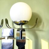 Pair Brutalist double wall sconce lights