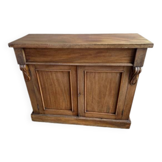 Mahogany and mahogany veneer sideboard