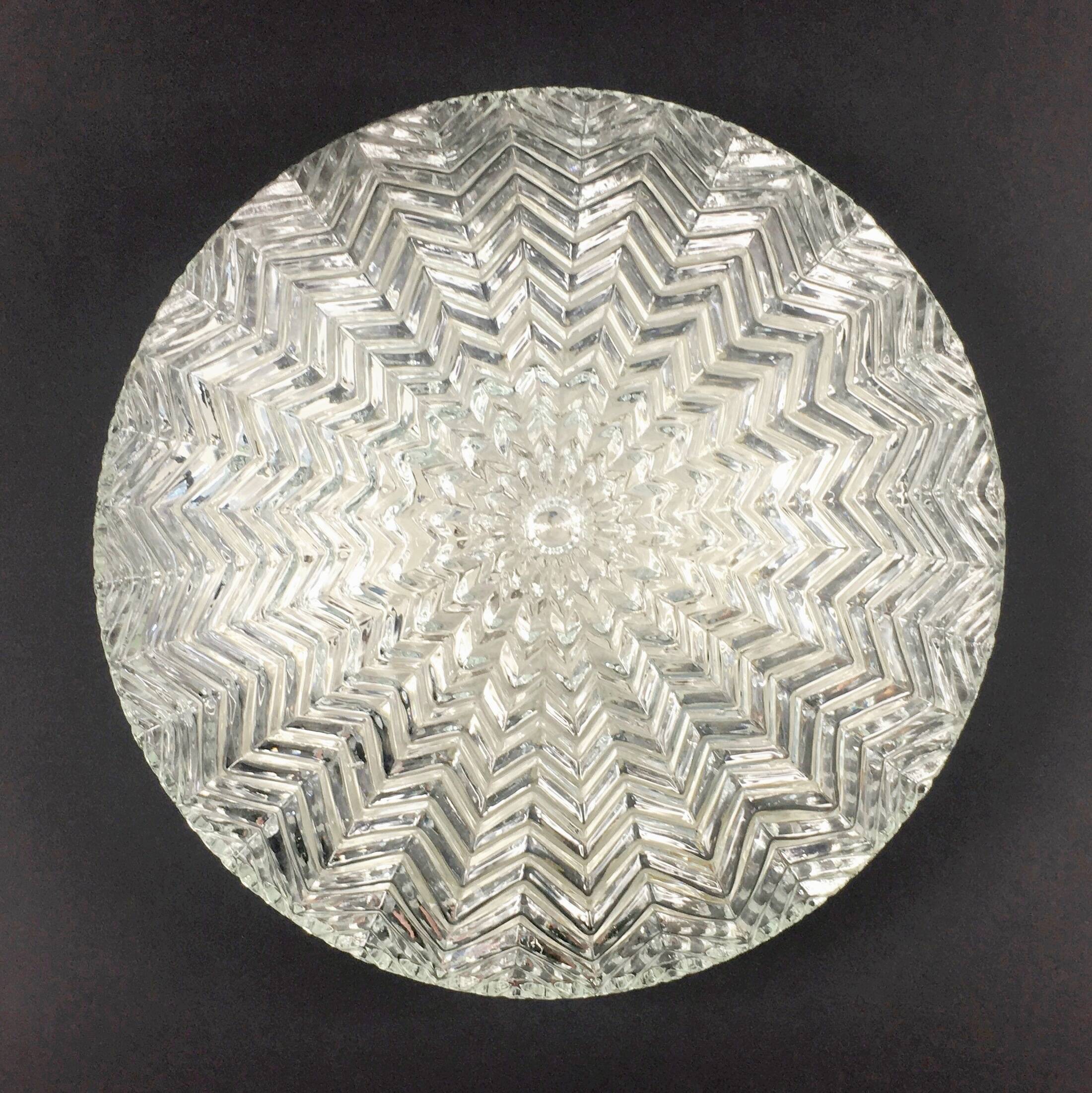 Pair of Geometric Glass Wall Lights from Limburg, Germany, 1970s