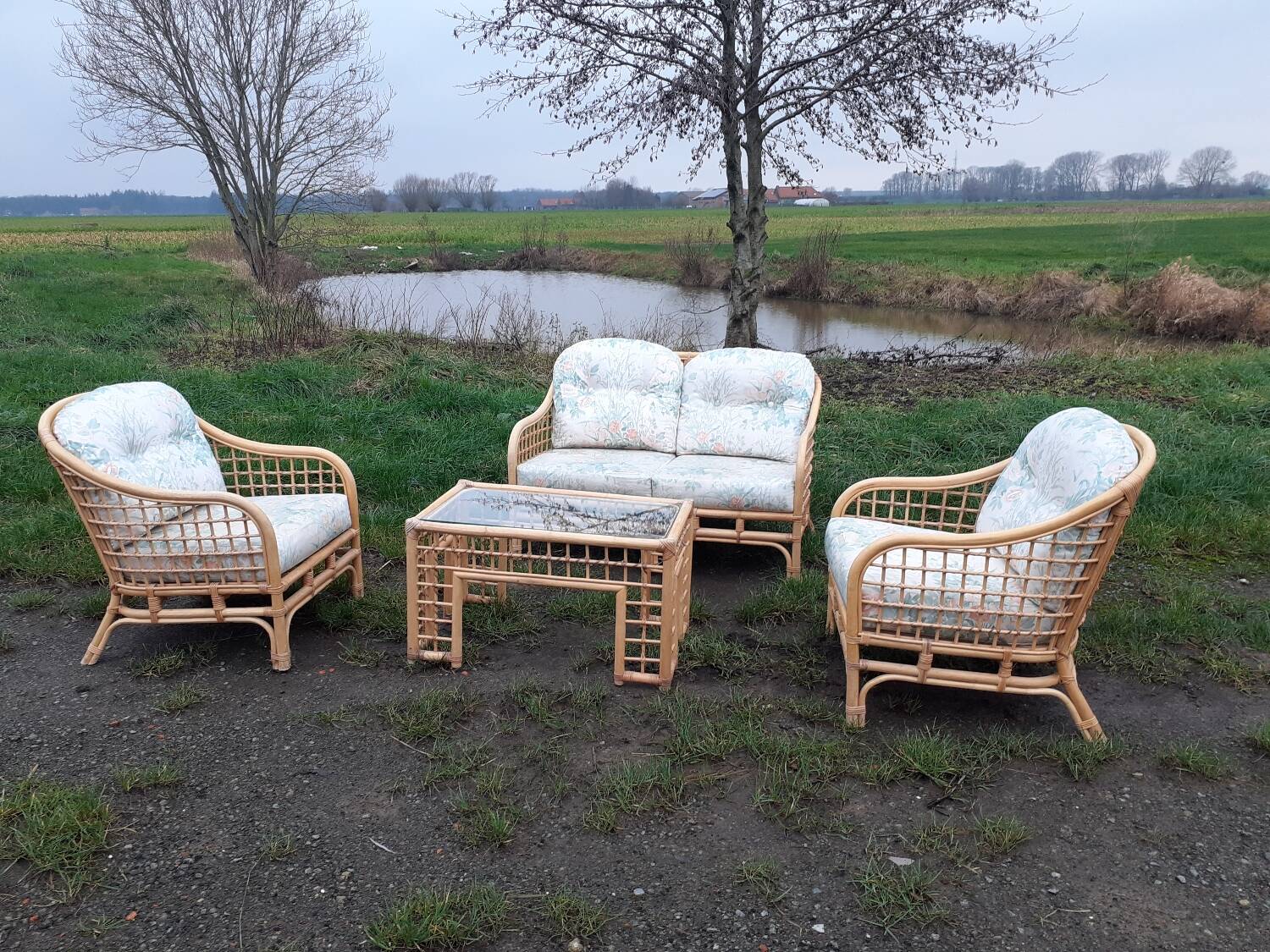 Rattan garden furniture