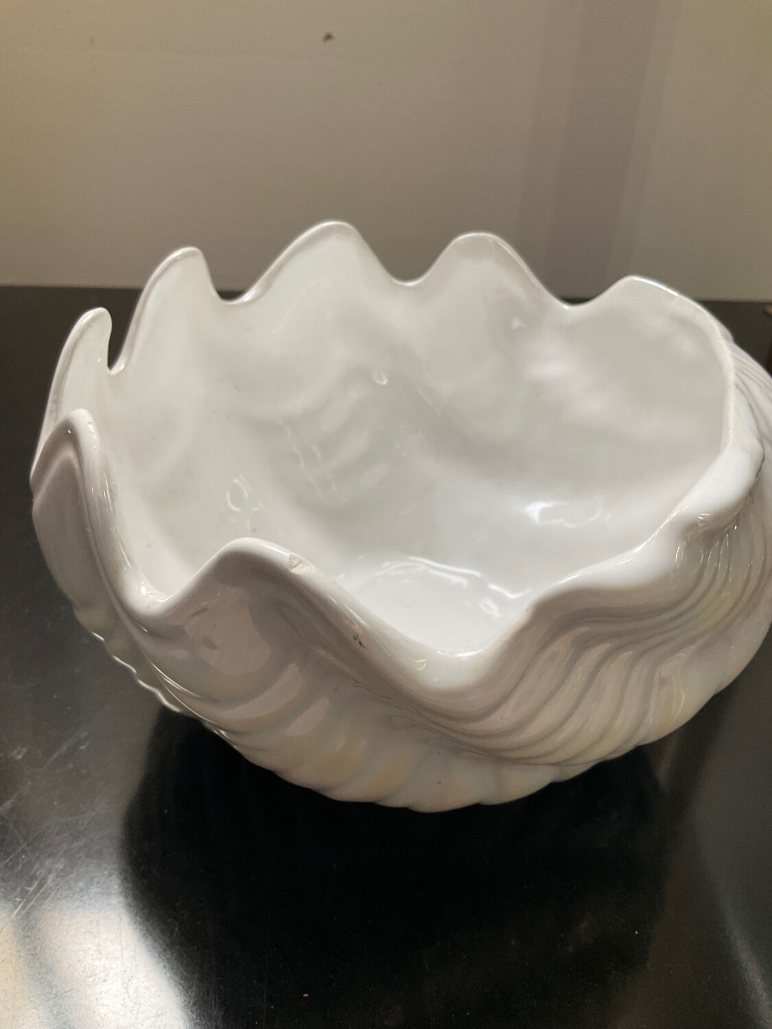Empty vintage pocket ceramic shell