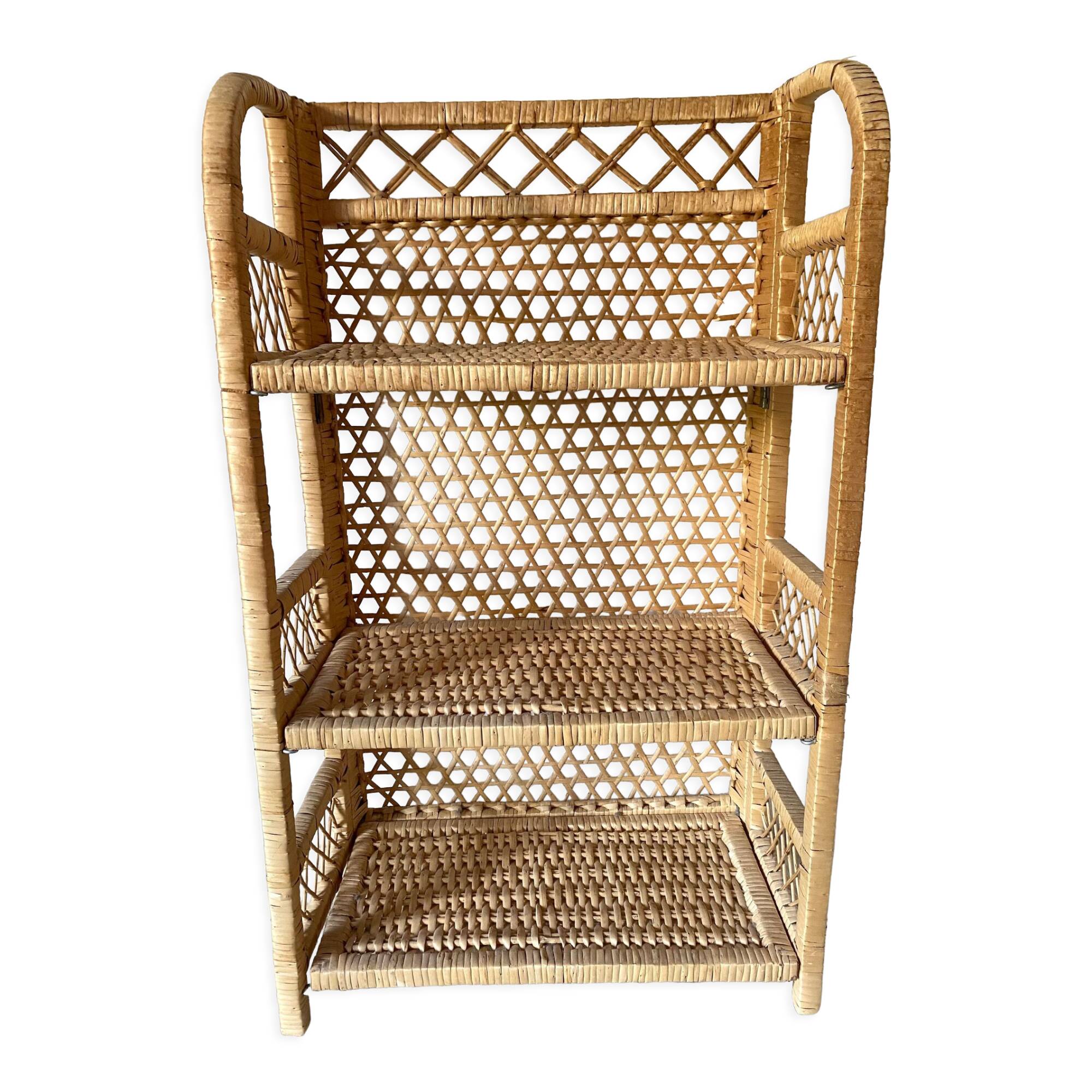 Vintage rattan shelf