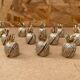 Set of 12 vintage gold metal pineapple shaped table place markers