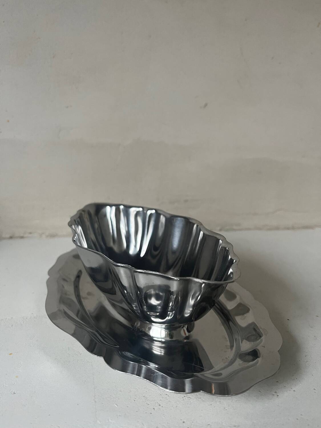 Stainless steel sauce boat, 1970