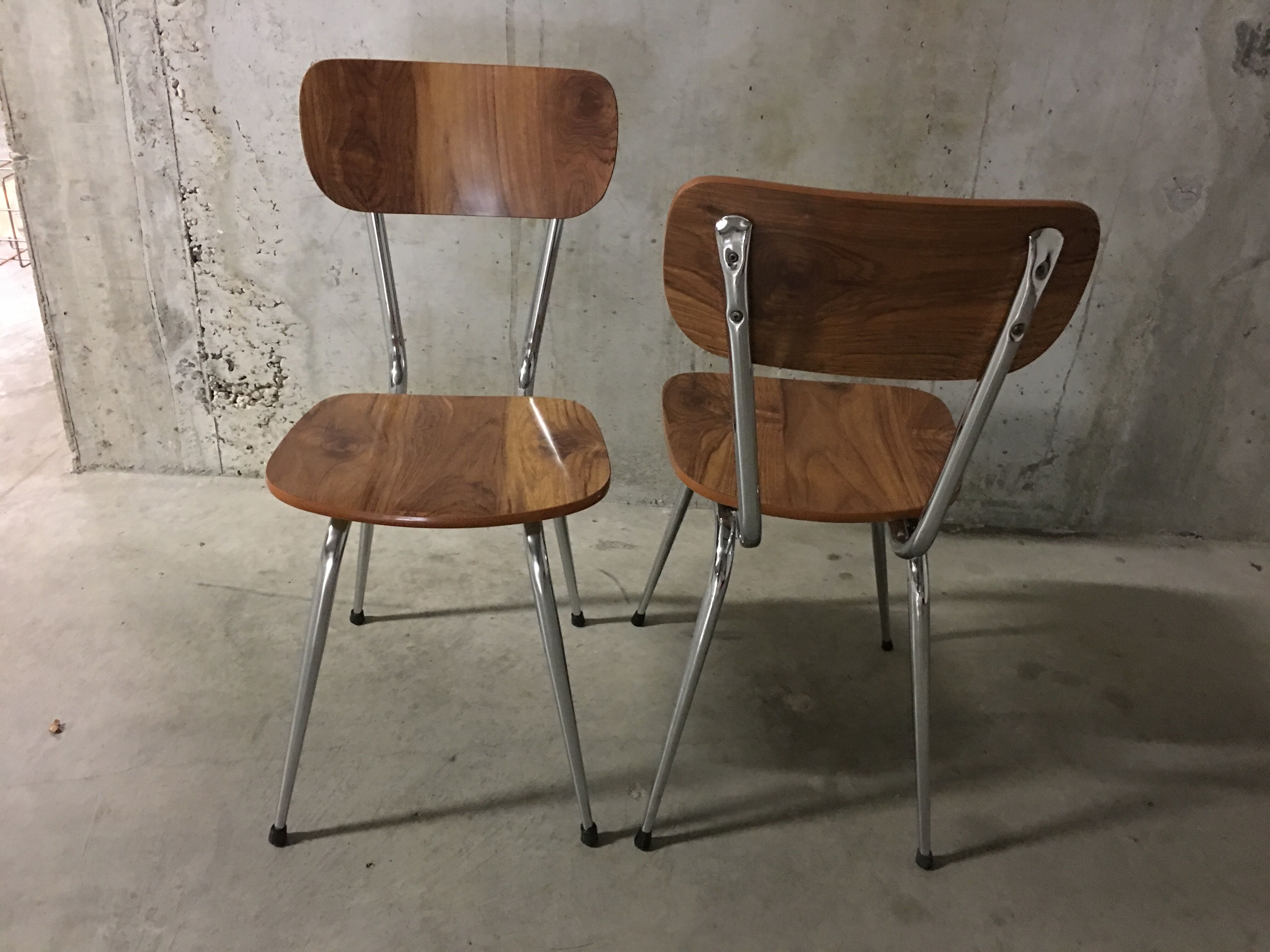 Pair of 70s formica chairs
