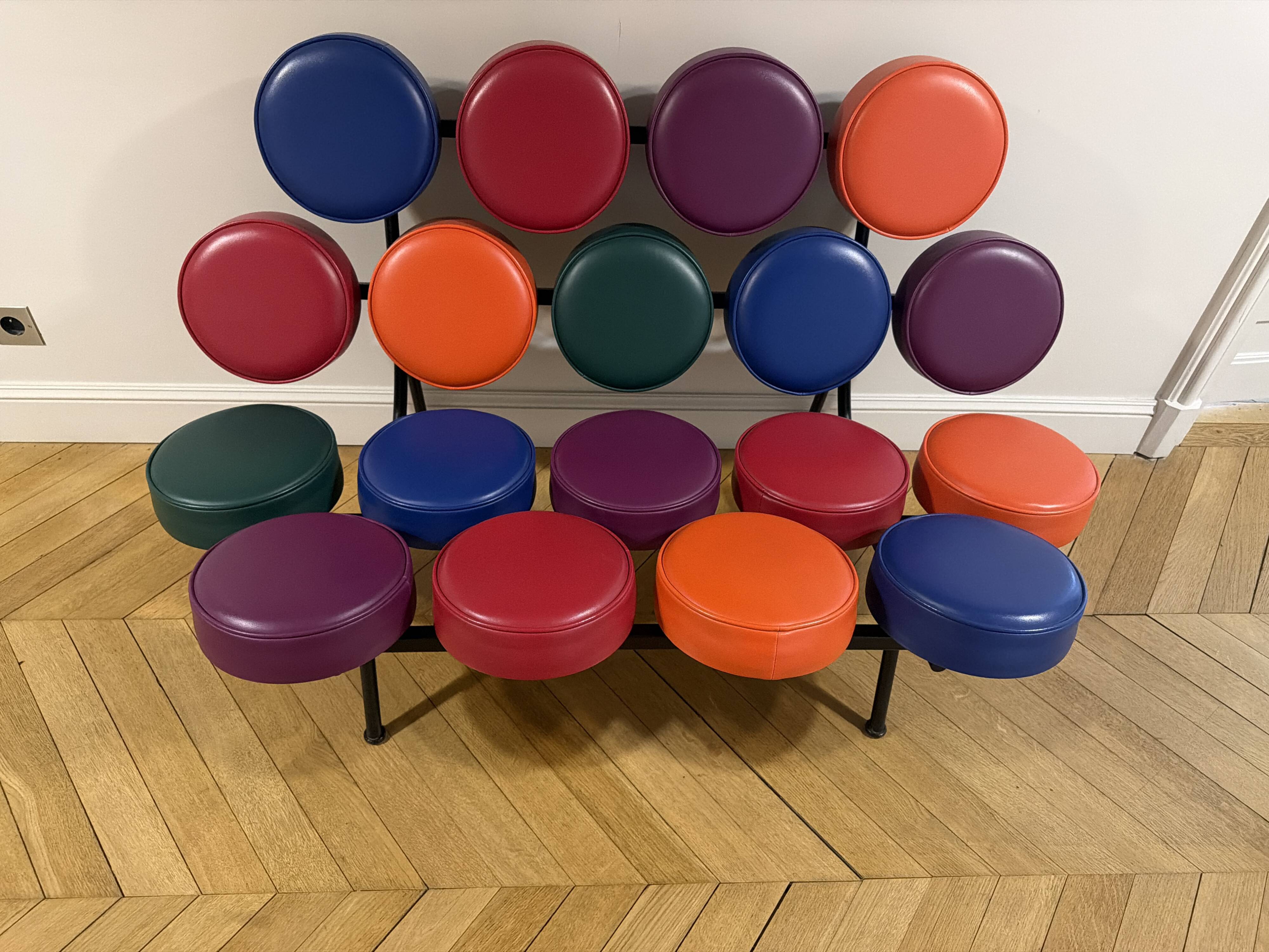 Marshmallow leather sofa by George Nelson for Vitra