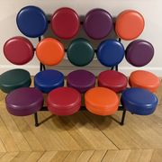 Banquette cuir Marshmallow de George Nelson, Vitra
