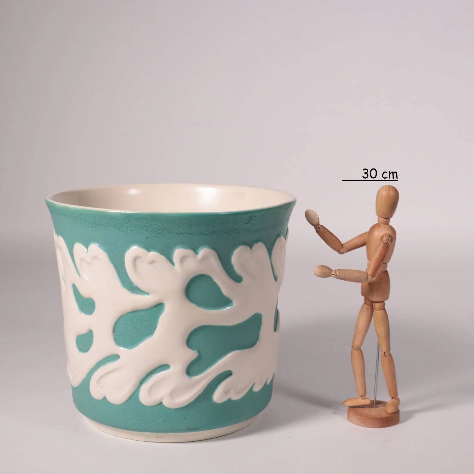 Vase Giovanni Gariboldi Ginori San Cristoforo in ceramic, Milan, Italy, 1950