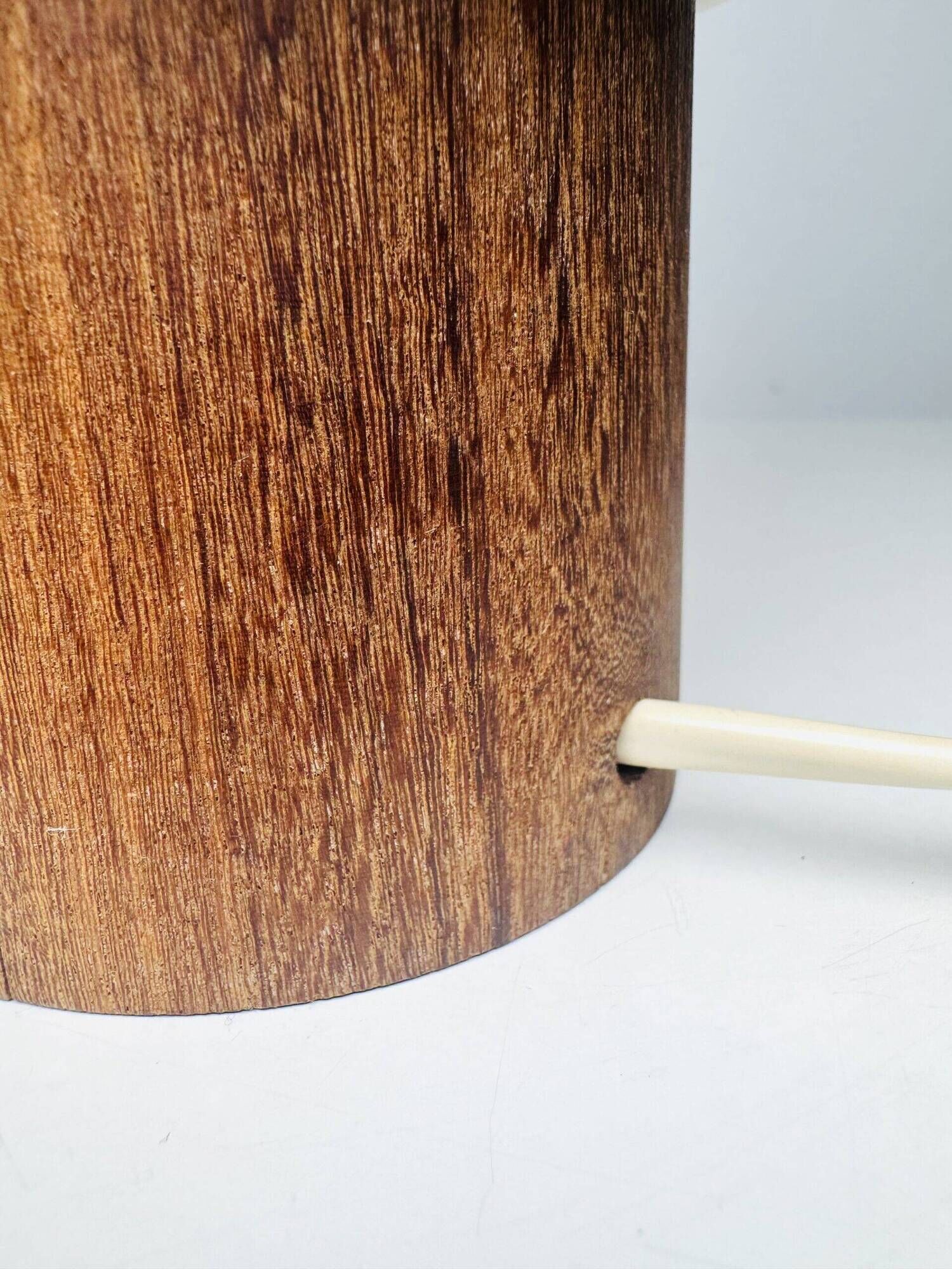 Teak And Perforated Metal Table Lamp By Hans-Agne Jakobsson For Asea, Sweden 1960S