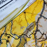 Carte scolaire 1940 "bassin parisien" 120x200 cm