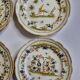 Service de table en faïence vintage made in Italy, reproduction 18 ème siècle Moustier, 24 cm