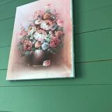 Oil on canvas bouquet of flowers