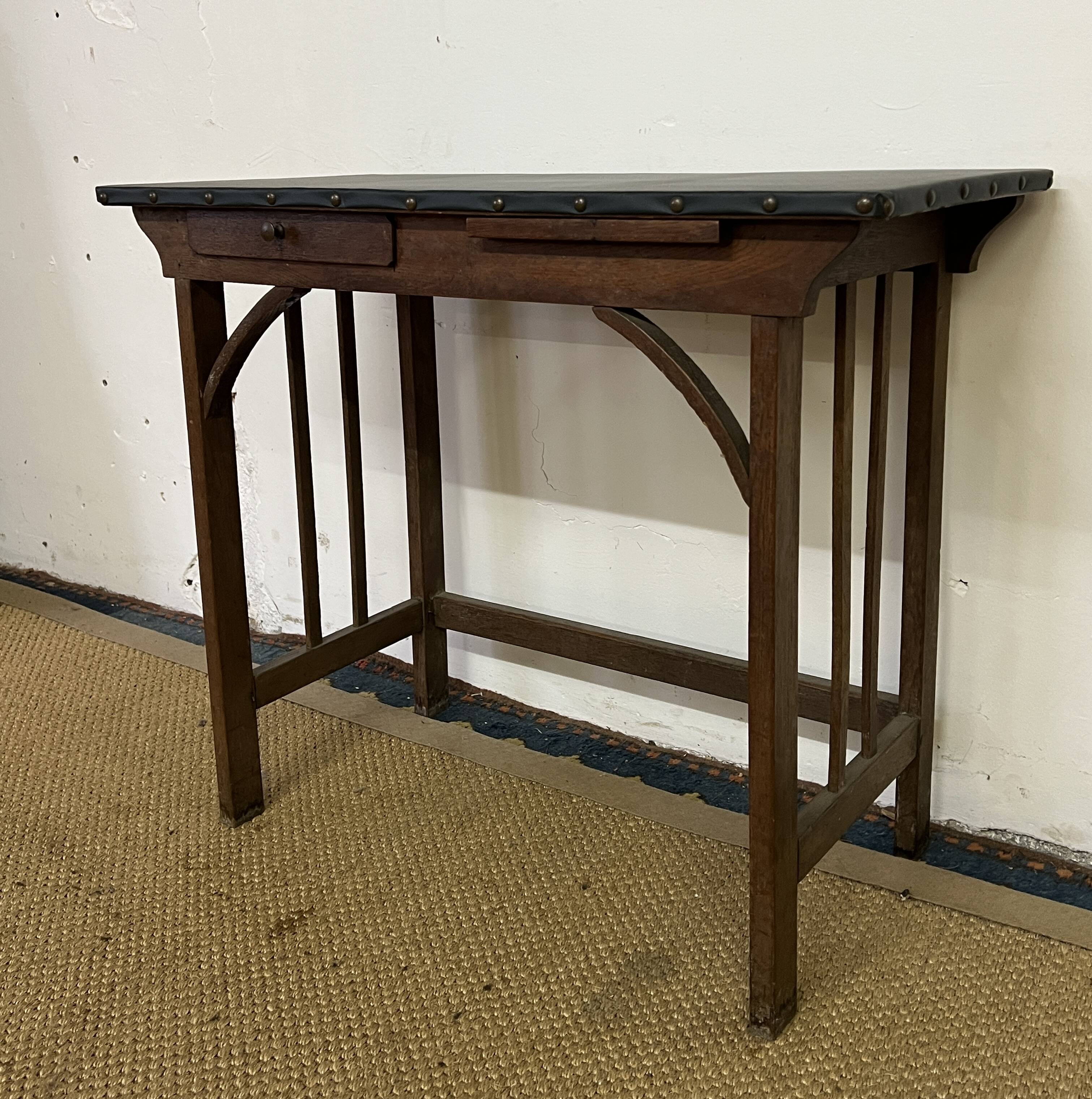 Petit bureau / table console en bois vintage