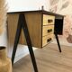 Bureau des années 50/60 aux pieds compas, revisité