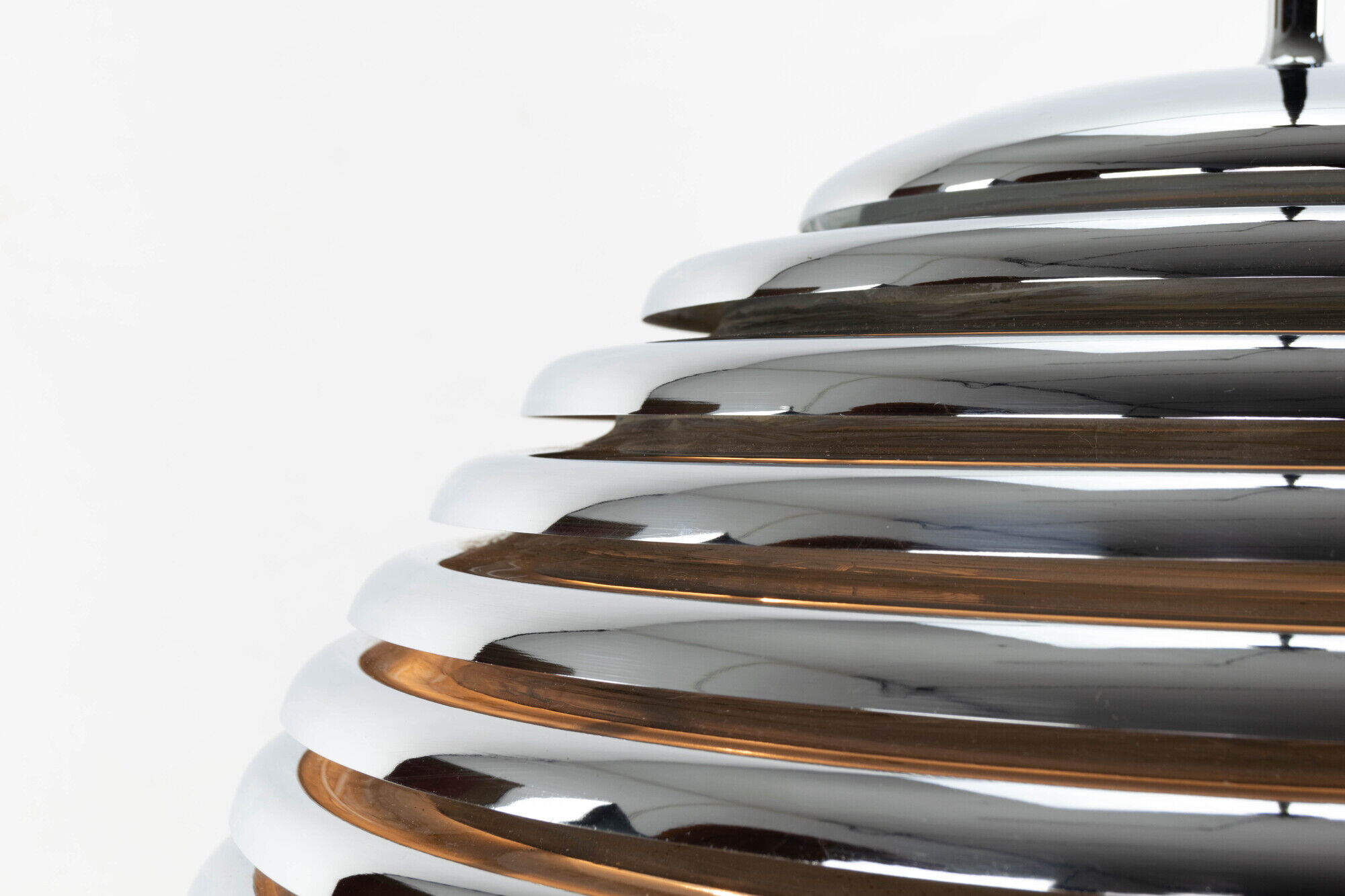 Large Kazuo Motozawa Space Age Chrome Saturno Chandelier for Staff, Germany 1972