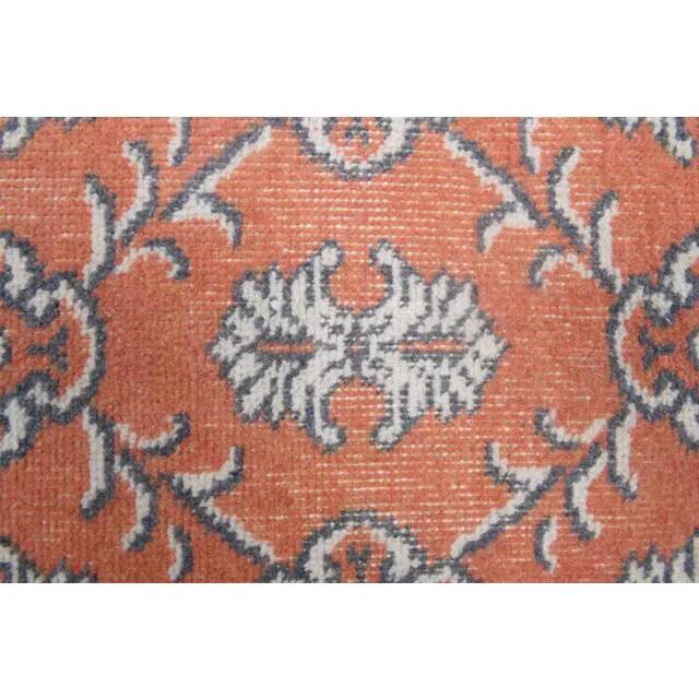 Tapis vintage turc Oushak fait main en laine et coton rouge