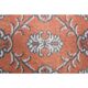 Tapis vintage turc Oushak fait main en laine et coton rouge