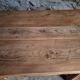 Vintage pine kitchen table or desk with two drawers – 1950s