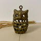 Brass owl tealight holder