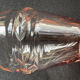 Service for 4 people - Art Deco - Glass or 1/2 pink crystal blown and cut
