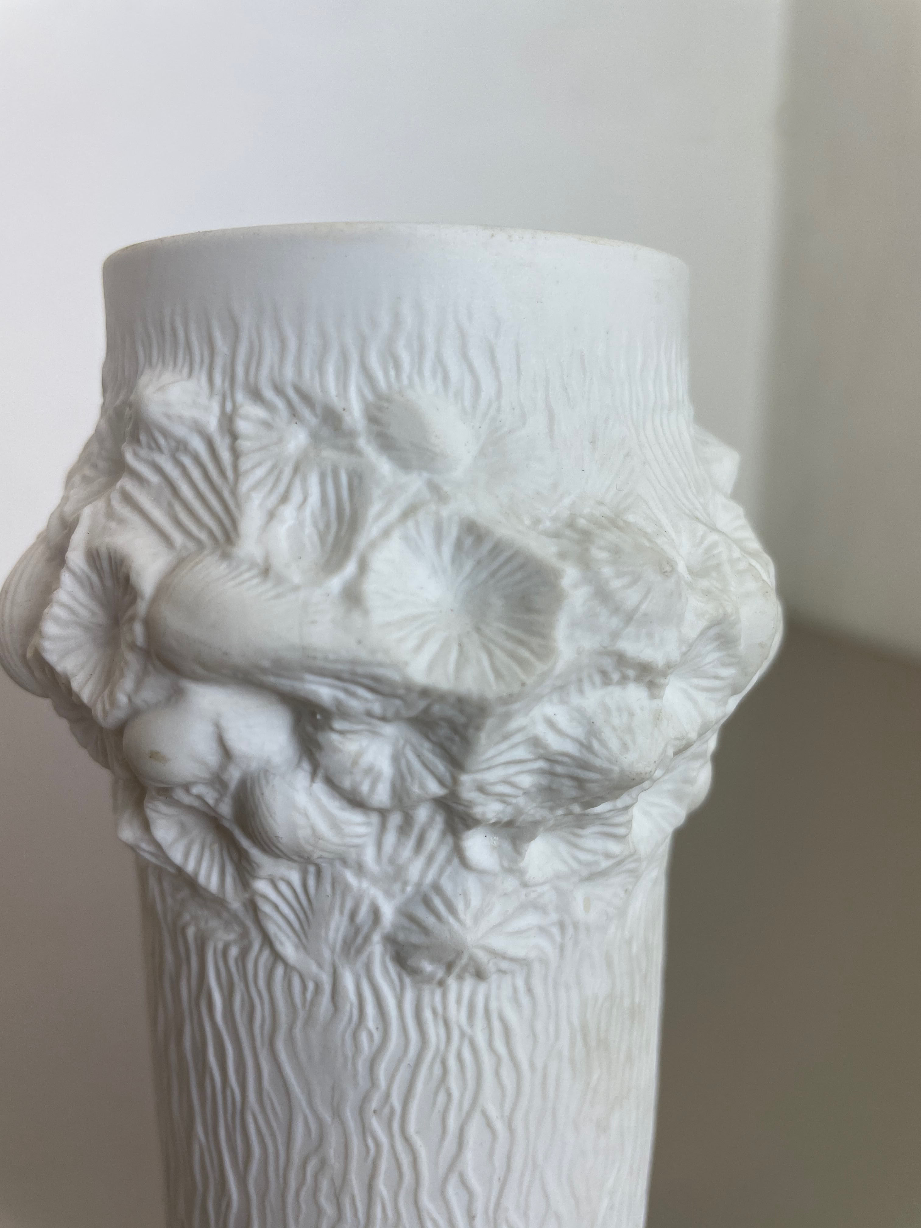 Set of 3 Original OP Art Biscuit Porcelain Vases by AK Kaiser, Germany, 1970s