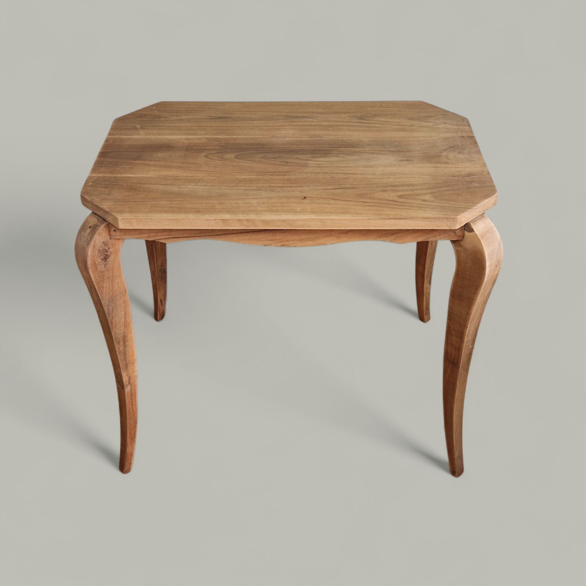 Table d'appoint bois massif - Lignes galbées esprit Louis XV