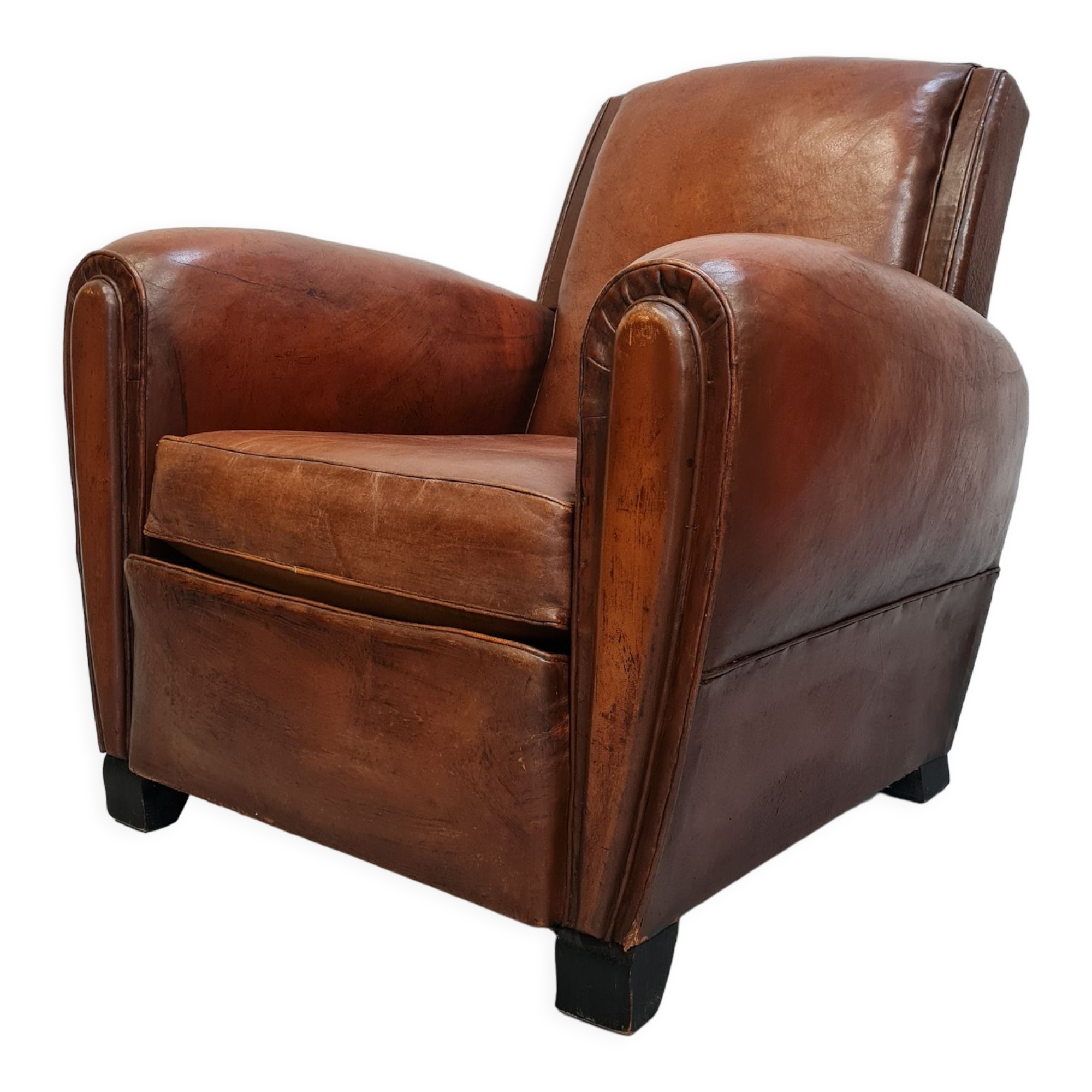 Fauteuils en cuir design scandinave des années 70