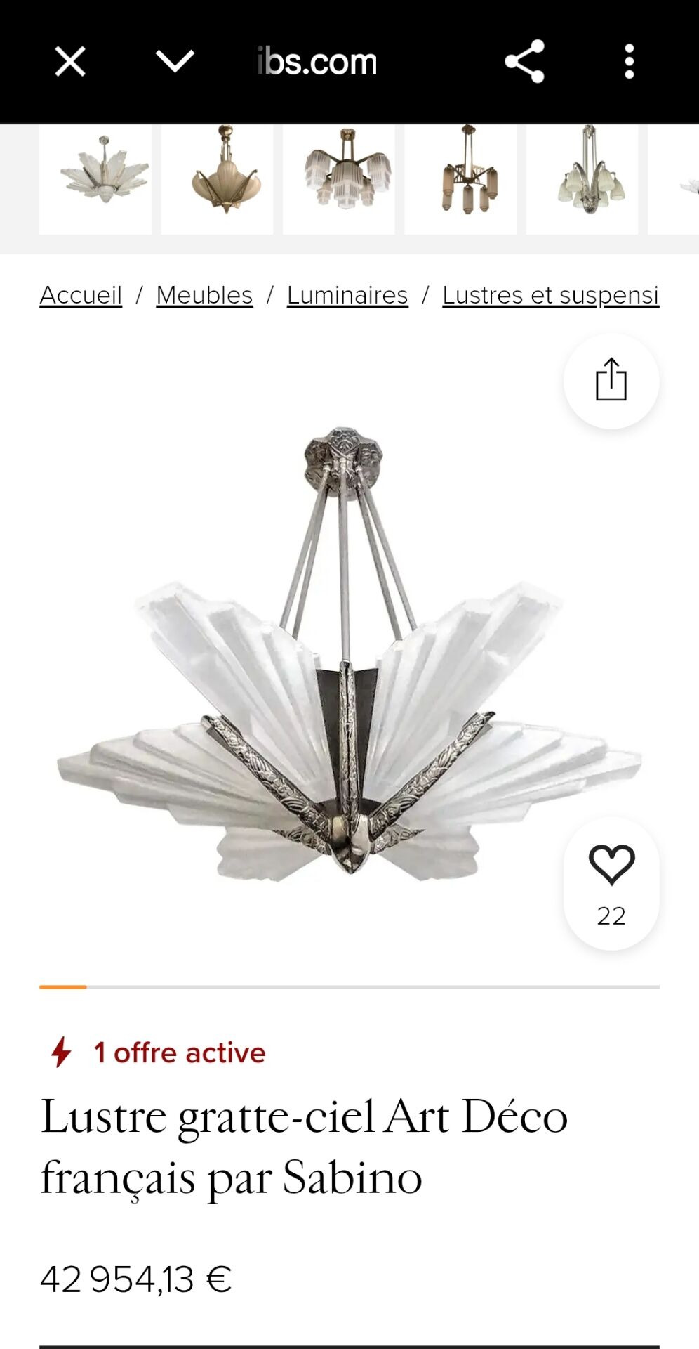 Art Deco chandelier 1930
