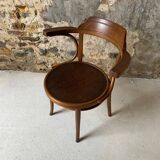 Thonet chair with bent wood, stamped.