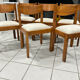 Set of 6 elm chairs from Regain vintage 1980.