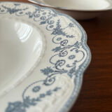 Set of 2 Royal Doulton Joséphine model deep plates – blue decoration