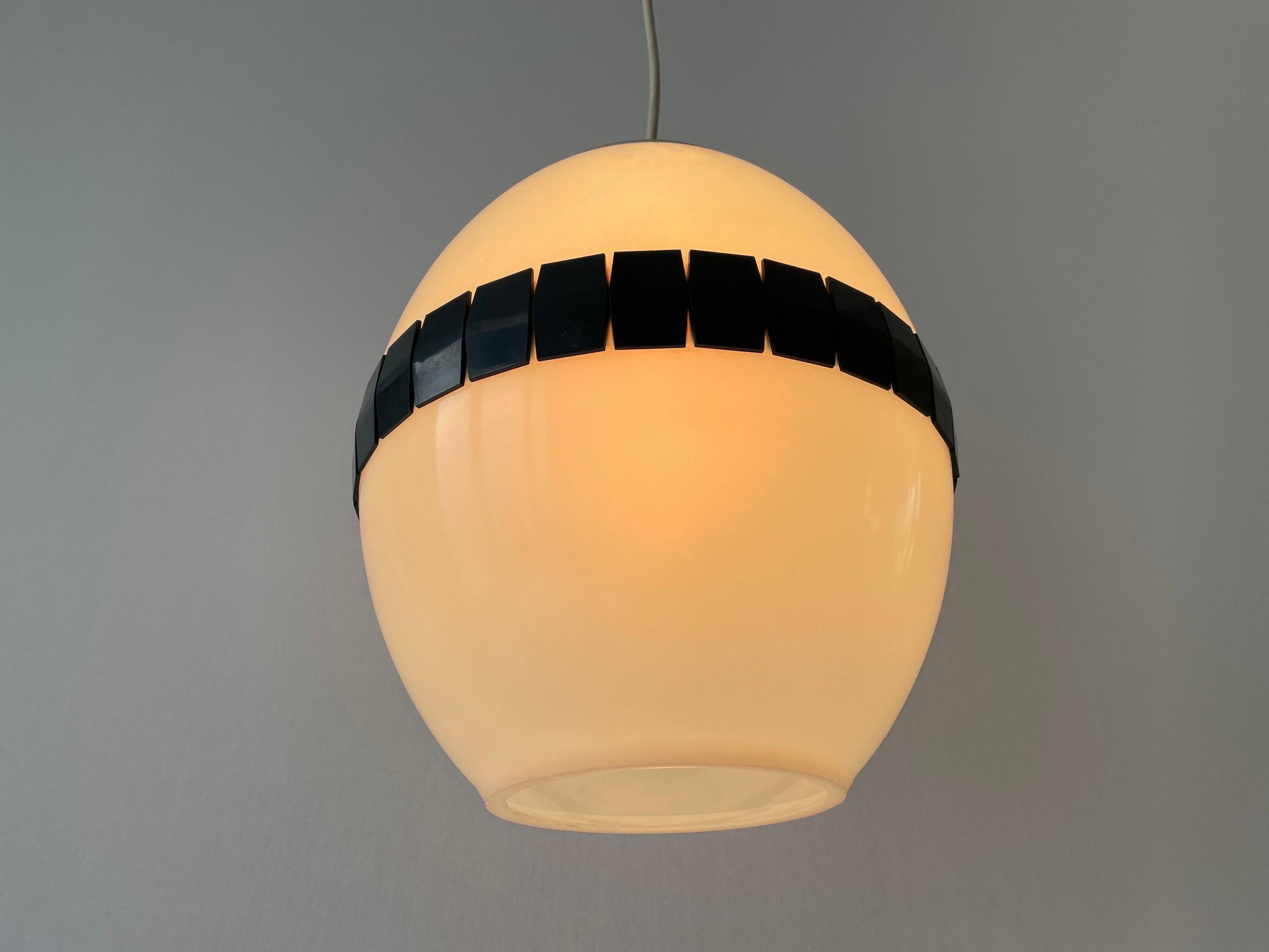 Plexiglass ceiling light in the shape of an egg, 1960s, Italy