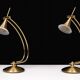 Holtkotter Brass Halogen Table lamps 1980s Germany