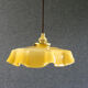 Old susmension in yellow and white opaline with cable and new douile - circa 1950