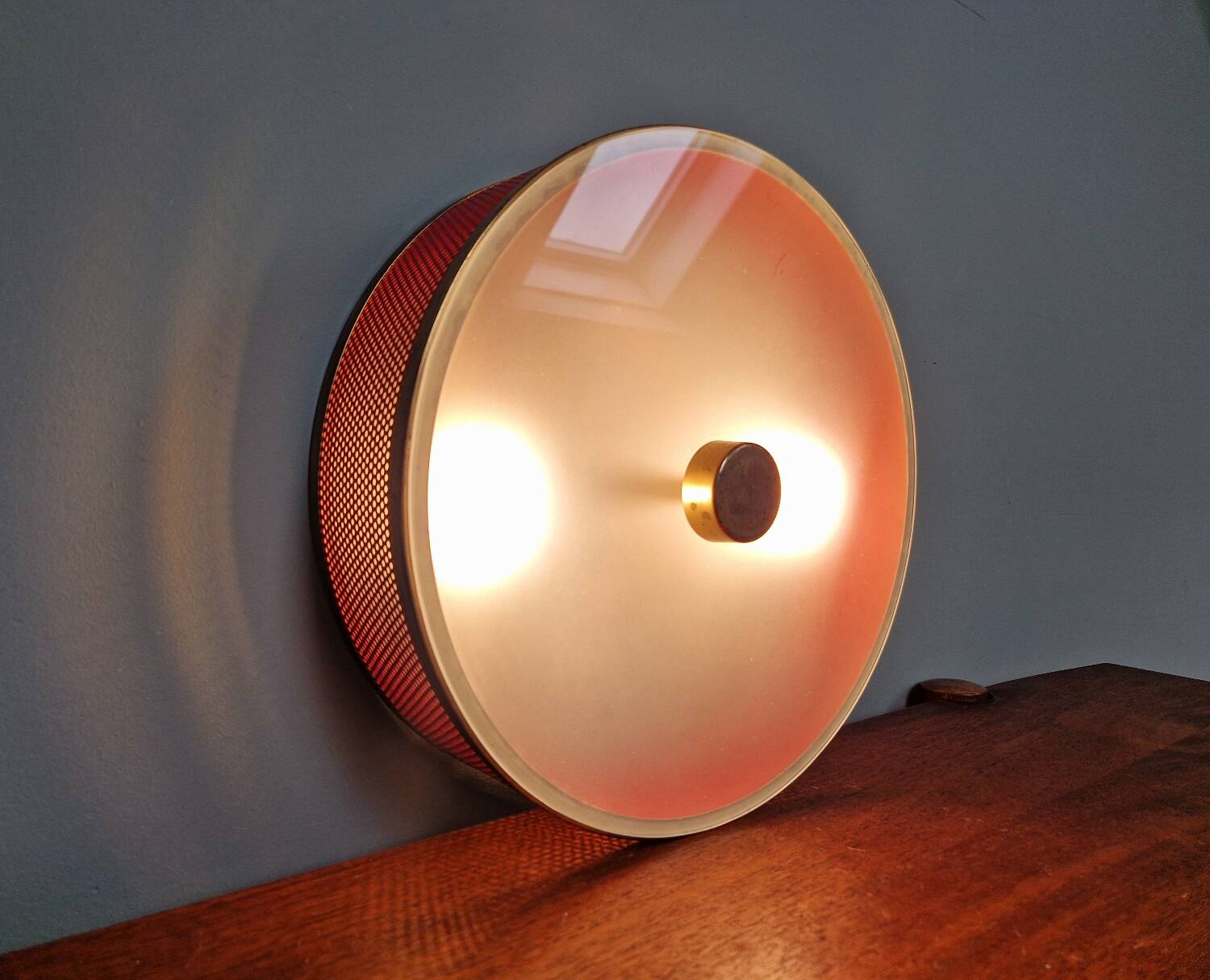 Porthole ceiling light by Lunel, 1950s