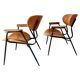 Mid Century Modern Lounge Chairs, set of two, Gastone Rinaldi style, Italy 1960's