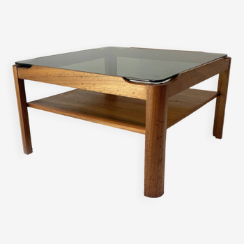 Table basse en teck massif du milieu du siècle des années 1960 par Myer