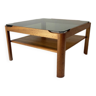 Table basse en teck massif du milieu du siècle des années 1960 par Myer