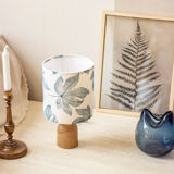 Lamp small stoneware pot - leaf pattern
