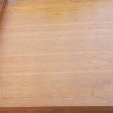 Vintage oak commode with tapered legs and wings from the 1950s.